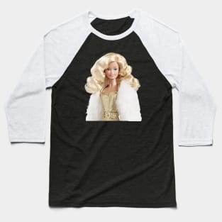 Glam Barbie Gold Art Baseball T-Shirt